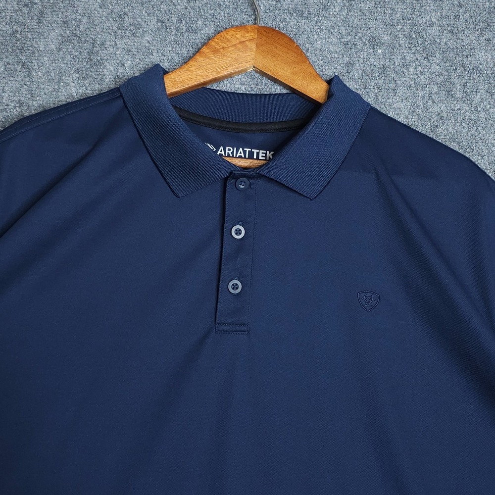 Ariattek Heat Series Polo Shirt Mens 3XL Blue Short Sleeve Performance Golf